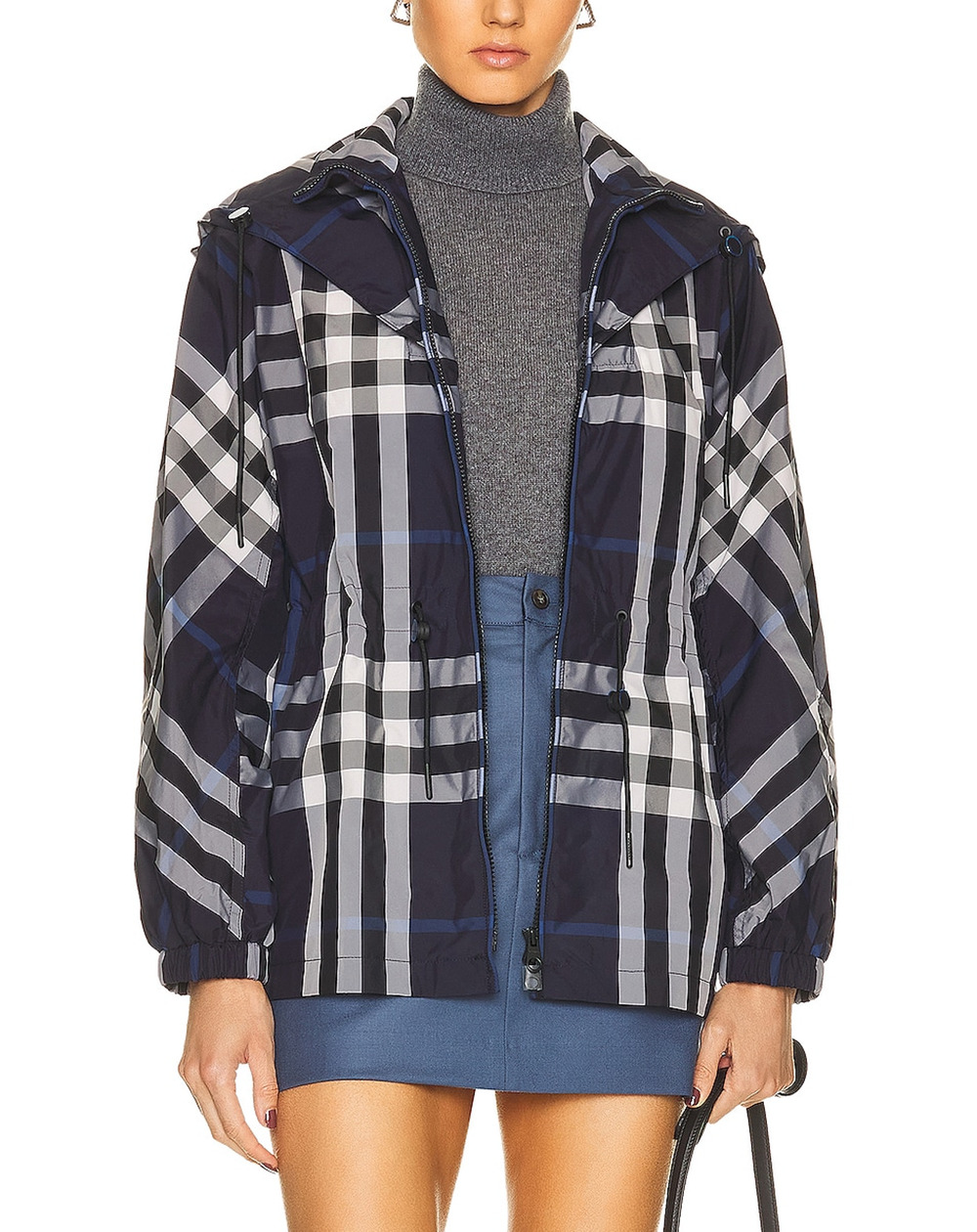 Burberry Checked Multicolor Lisby Windbreaker Size 2